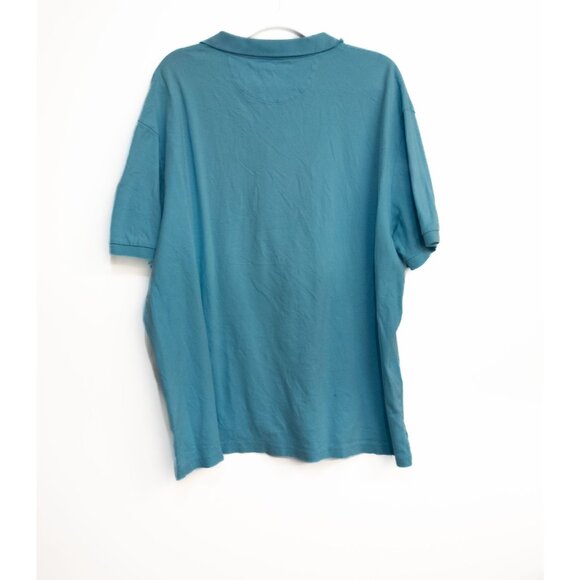 Chaps Mens Polo Shirt Turquoise Short Sleeve Cotton Blend XXL - Picture 5 of 8